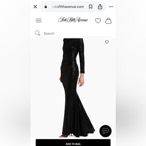 Talbots Black Sequin Long Sleeve Dress